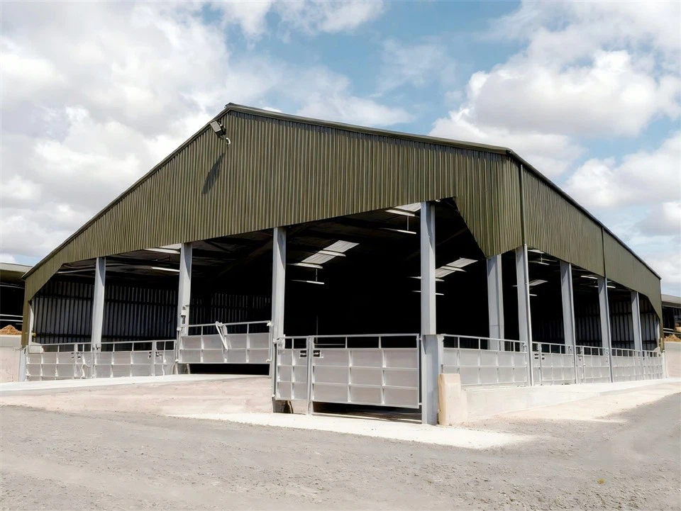 green-steel-structure-livestock-barn-agricultural-farm green-steel-structure-livestock-barn-agricultural-farm